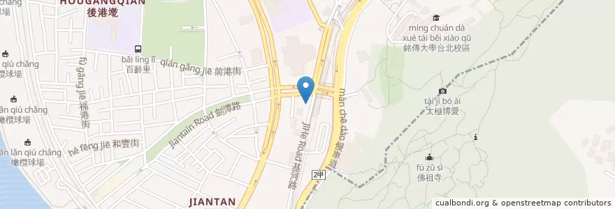 Mapa de ubicacion de 大台北駕訓班 en Taiwan, Nuova Taipei, Taipei, 士林區.