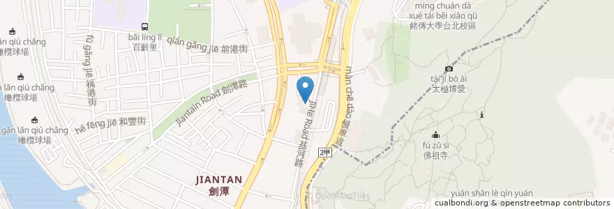 Mapa de ubicacion de 自己做 en Taiwan, New Taipei, Taipei, Shilin District.