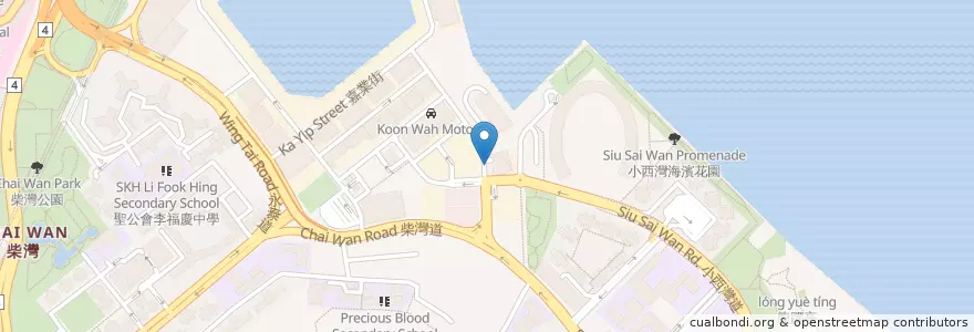 Mapa de ubicacion de 小巴站 en 中国, 广东省, 香港, 香港島, 新界, 東區.