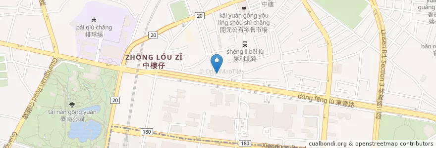 Mapa de ubicacion de Cocina Qesadilla en تايوان, تاينان, 北區.