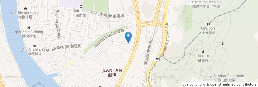 Mapa de ubicacion de 喬森牙醫 en 타이완, 신베이 시, 타이베이시, 스린 구.