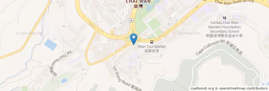 Mapa de ubicacion de 薩莉亞 en China, Guangdong, Hong Kong, Pulau Hong Kong, Wilayah Baru, 東區 Eastern District.
