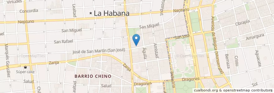 Mapa de ubicacion de Galycafé en Cuba, La Havane, Centro Habana.