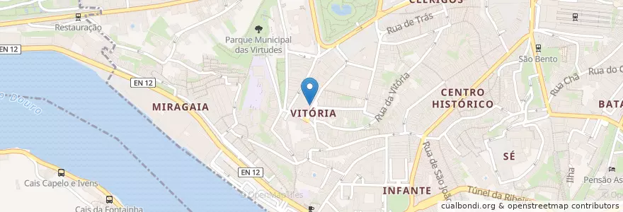 Mapa de ubicacion de Capela 51 en البرتغال, المنطقة الشمالية (البرتغال), Área Metropolitana Do Porto, بورتو, بورتو, Cedofeita, Santo Ildefonso, Sé, Miragaia, São Nicolau E Vitória.