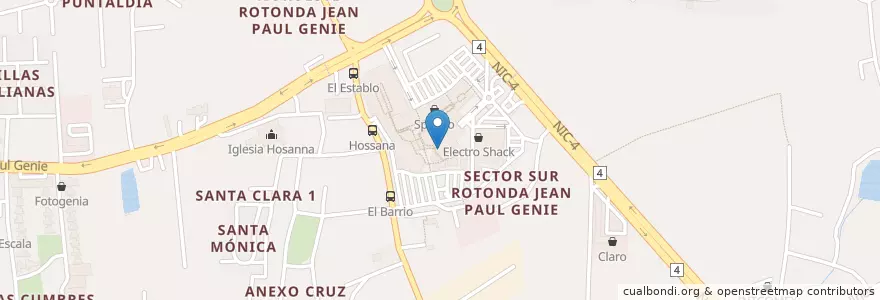 Mapa de ubicacion de Cinemas 10 en Никарагуа, Departamento De Managua, Managua (Municipio).