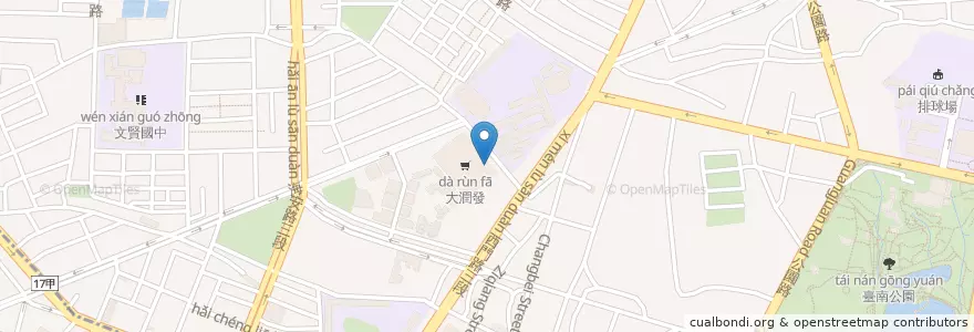 Mapa de ubicacion de Dante Coffee en 臺灣, 臺南市, 北區.