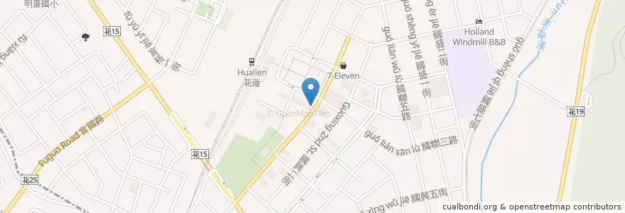 Mapa de ubicacion de 宜津租車 en Taiwan, Provincia Di Taiwan, Contea Di Hualien, Hualien.