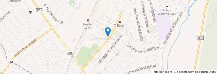 Mapa de ubicacion de 富豪租車 en 台湾, 台湾省, 花蓮県, 花蓮市.