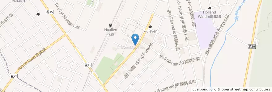 Mapa de ubicacion de 富揚租車 en Taiwan, 臺灣省, Hualien, 花蓮市.