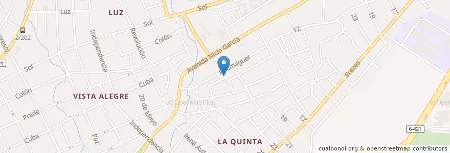 Mapa de ubicacion de Casa de Mabel en کوبا, Holguín, Holguín.