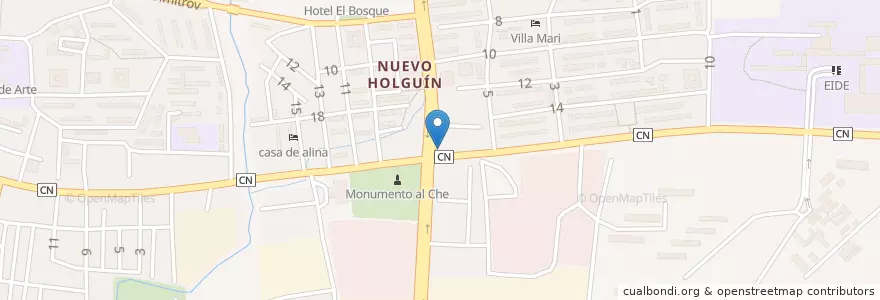 Mapa de ubicacion de Club de los oficiales en 쿠바, Holguín, Holguín.