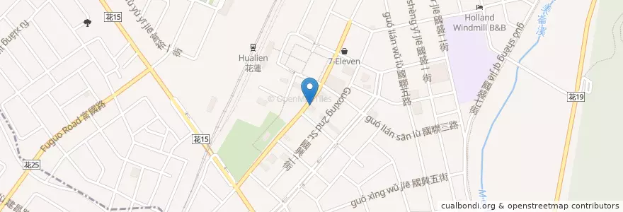 Mapa de ubicacion de 丁丁機車出租 en 台湾, 台湾省, 花蓮県, 花蓮市.
