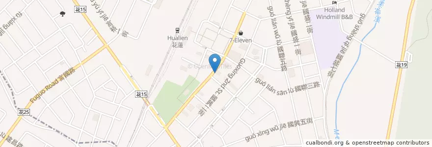Mapa de ubicacion de 銓興機車出租 en 臺灣, 臺灣省, 花蓮縣, 花蓮市.