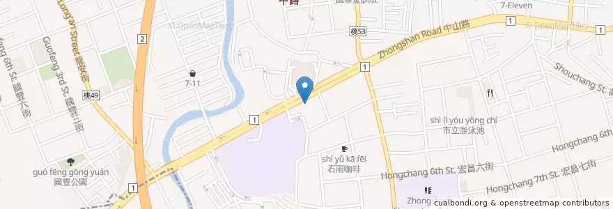 Mapa de ubicacion de 太田屋 en 타이완, 타오위안 시, 타오위안 구.