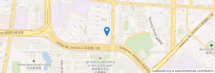 Mapa de ubicacion de 師大附中水煎包 en 타이완, 신베이 시, 타이베이시, 다안 구.