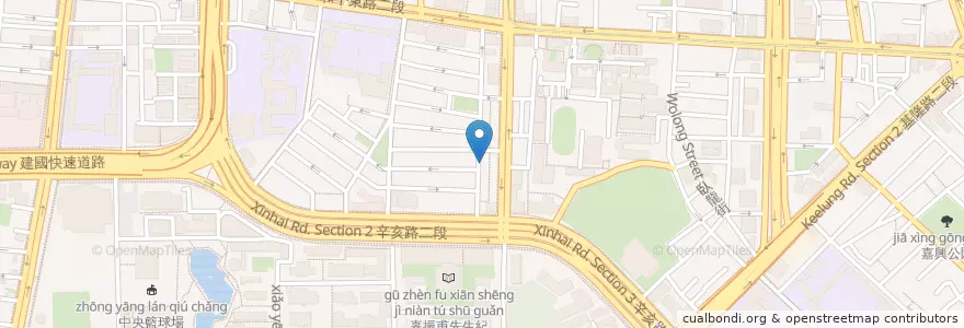 Mapa de ubicacion de 笑嘻嘻港式現炒飯麵 en تایوان, 新北市, تایپه, 大安區.