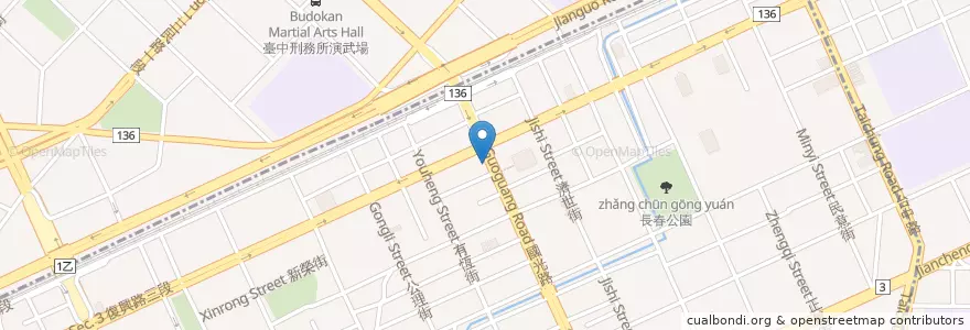 Mapa de ubicacion de Chung Yi en 臺灣, 臺中市, 南區.