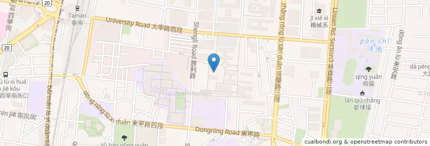 Mapa de ubicacion de 穆斯林祈禱室 en 臺灣, 臺南市, 東區.