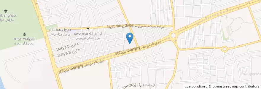 Mapa de ubicacion de بیرون‌بر و فست‌فود پارادایس en İran, Buşehr Eyaleti, شهرستان بوشهر, بخش مرکزی شهرستان بوشهر, دهستان حومه بوشهر, بوشهر.