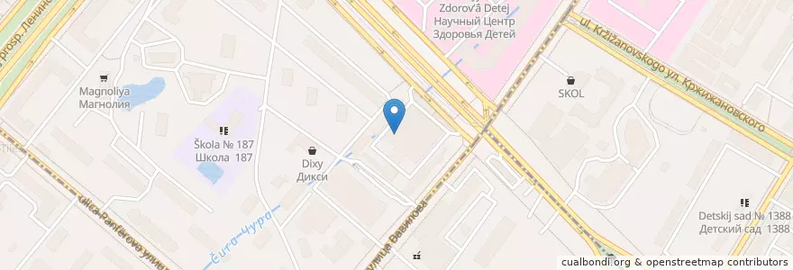 Mapa de ubicacion de Meet Meat en 러시아, Центральный Федеральный Округ, Москва, Юго-Западный Административный Округ.