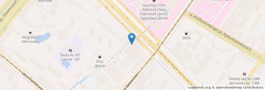 Mapa de ubicacion de Plov.com en 俄罗斯/俄羅斯, Центральный Федеральный Округ, Москва, Юго-Западный Административный Округ.
