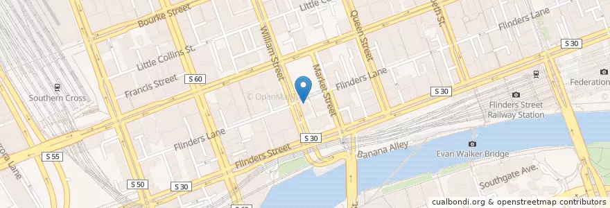 Mapa de ubicacion de Shiraaz en Австралия, Виктория, City Of Melbourne.