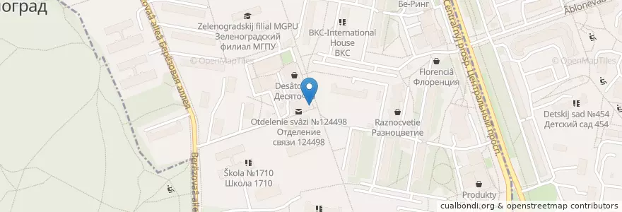 Mapa de ubicacion de Янух en Rusland, Centraal Federaal District, Oblast Moskou, Moskou, Зеленоградский Административный Округ, Район Матушкино.