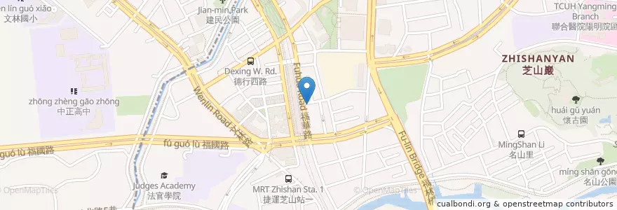 Mapa de ubicacion de 私宅手作鍋料理 en تایوان, 新北市, تایپه, 士林區.