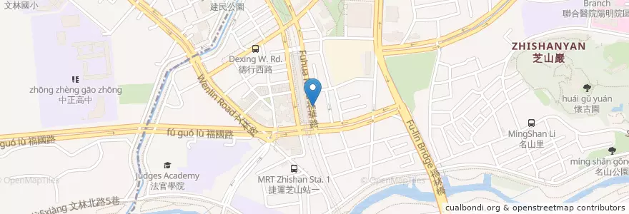 Mapa de ubicacion de 淡水台G店 en 臺灣, 新北市, 臺北市, 士林區.