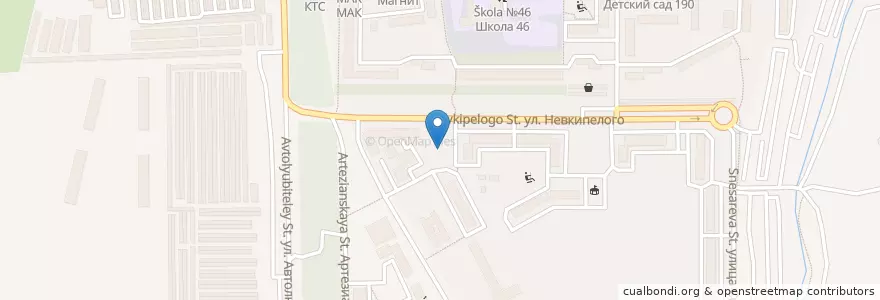 Mapa de ubicacion de Парковка en Rusia, Южный Федеральный Округ, Krai De Krasnodar, Городской Округ Краснодар.