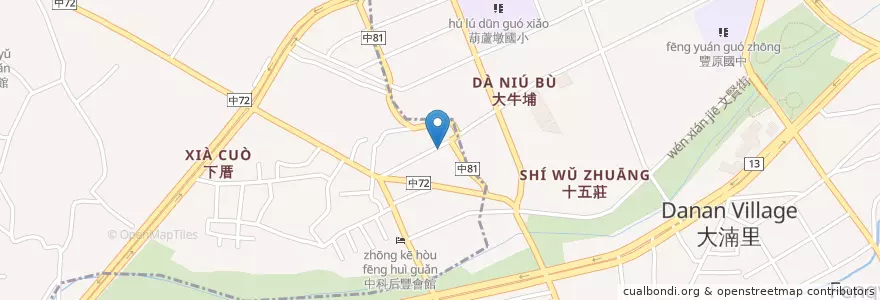 Mapa de ubicacion de Gogoro 電池交換站 en 臺灣, 臺中市, 豐原區.