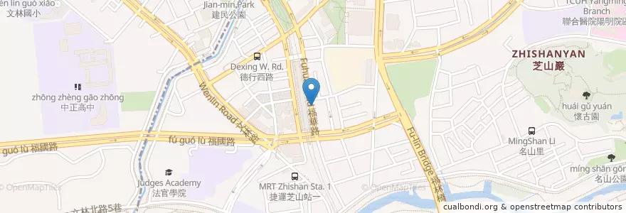 Mapa de ubicacion de 李記甜不辣 en 台湾, 新北市, 台北市, 士林区.