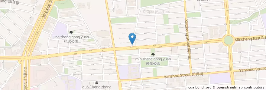 Mapa de ubicacion de 民生炒飯 en Тайвань, Новый Тайбэй, Тайбэй, 松山區.