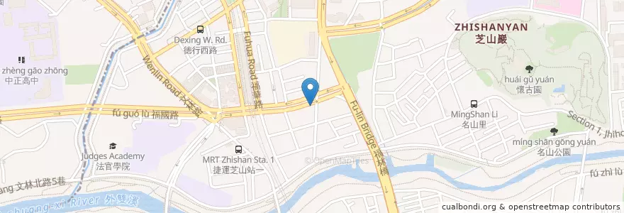 Mapa de ubicacion de 黑殿食堂 en تایوان, 新北市, تایپه, 士林區.