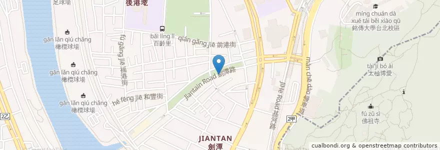 Mapa de ubicacion de Fuljoy 機電工程工作室 en 타이완, 신베이 시, 타이베이시, 스린 구.