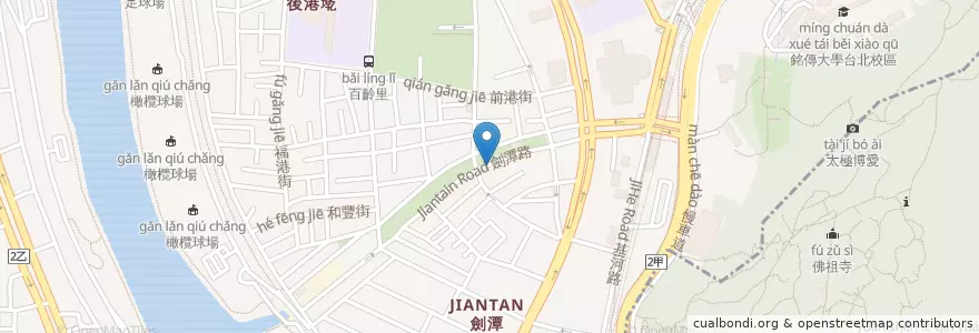 Mapa de ubicacion de 倍爾牙醫診所 en 타이완, 신베이 시, 타이베이시, 스린 구.