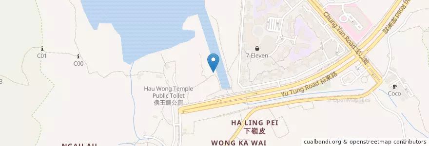 Mapa de ubicacion de Shrine en Chine, Hong Kong, Guangdong, Nouveaux Territoires, 離島區 Islands District.