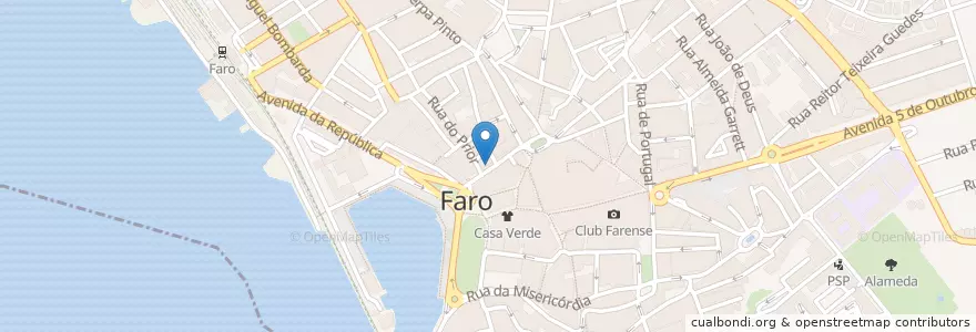 Mapa de ubicacion de Papaya en 포르투갈, Algarve, Algarve, Faro, Faro, Faro.