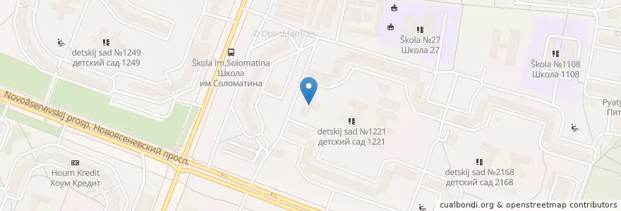 Mapa de ubicacion de Паспортный стол Ясенево en Rusland, Centraal Federaal District, Moskou, Юго-Западный Административный Округ, Район Ясенево.