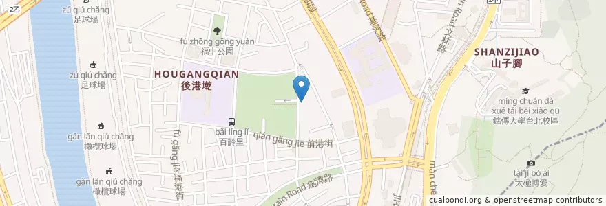 Mapa de ubicacion de 光點教會 en 台湾, 新北市, 台北市, 士林区.