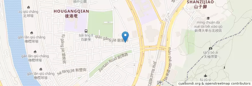 Mapa de ubicacion de D調複合式餐坊 en تايوان, تايبيه الجديدة, تايبيه, 士林區.