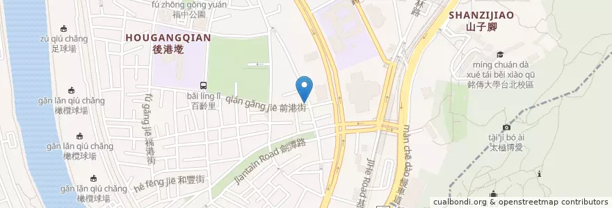 Mapa de ubicacion de 龍海駕訓班 en Taiwan, New Taipei, Taipei, Shilin District.