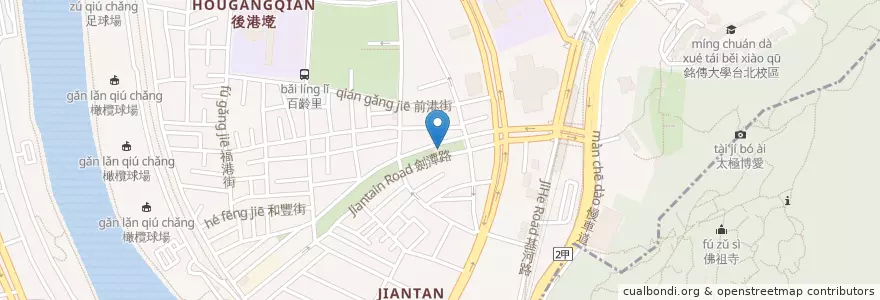 Mapa de ubicacion de 承德福德宮 en 臺灣, 新北市, 臺北市, 士林區.