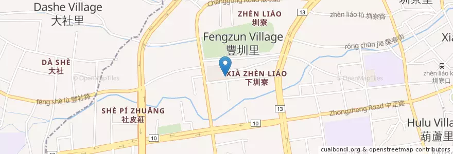 Mapa de ubicacion de Gogoro 電池交換站 en Taïwan, Taichung, 豐原區.