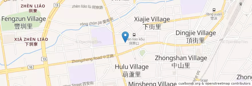 Mapa de ubicacion de Gogoro 電池交換站 en Taiwan, 臺中市, 豐原區.