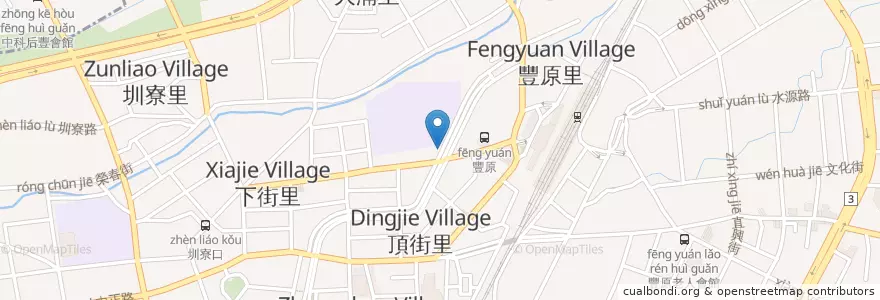 Mapa de ubicacion de Gogoro 電池交換站 en تایوان, تایچونگ, 豐原區.