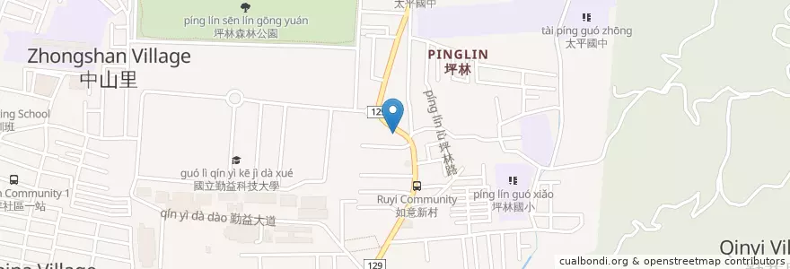 Mapa de ubicacion de 韓34 勤益店 en 臺灣, 臺中市, 太平區.
