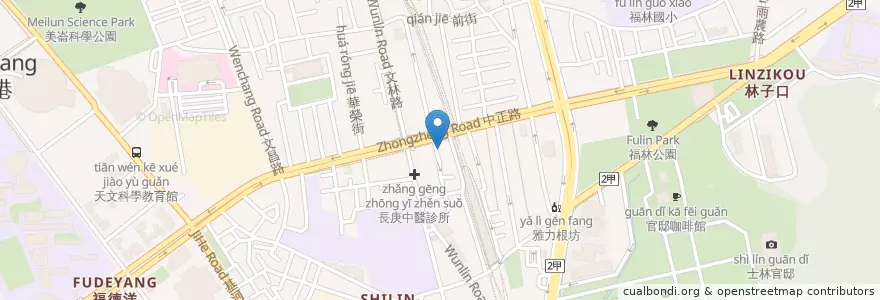 Mapa de ubicacion de 日式攤日本料理 en تایوان, 新北市, تایپه, 士林區.