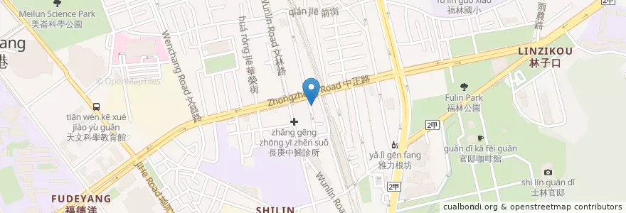 Mapa de ubicacion de 7號美髮 en Tayvan, 新北市, Taipei, 士林區.