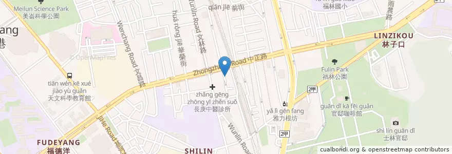 Mapa de ubicacion de 川舖子28號私房麵 en 臺灣, 新北市, 臺北市, 士林區.